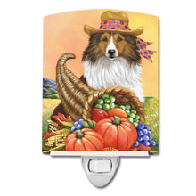Load image into Gallery viewer, Sheltie Autumn Ceramic Night Light PPP3185CNL