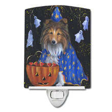 Load image into Gallery viewer, Sheltie Halloween Witch Ceramic Night Light PPP3186CNL