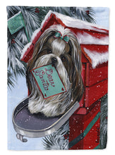 Load image into Gallery viewer, Shih Tzu Christmas Letter to Santa Flag Canvas House Size PPP3189CHF