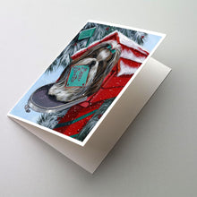 Load image into Gallery viewer, Shih Tzu Christmas Letter to Santa Greeting Cards -  Blank Note Cards – 8-Pack of Artist-Designed Cards with Envelopes