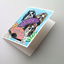Load image into Gallery viewer, Shih Tzu Top Fans Greeting Cards -  Blank Note Cards – 8-Pack of Artist-Designed Cards with Envelopes