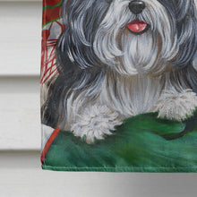 Load image into Gallery viewer, Shih Tzu Christmas Snowman Flag Canvas House Size PPP3191CHF