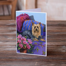 Load image into Gallery viewer, Silky Terrier Luxurious Greeting Cards -  Blank Note Cards – 8-Pack of Artist-Designed Cards with Envelopes