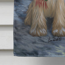 Load image into Gallery viewer, Wheaten Terrier Christmas Snowdog Flag Canvas House Size PPP3194CHF