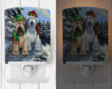 Load image into Gallery viewer, Wheaten Terrier Christmas Snowdog Ceramic Night Light PPP3194CNL