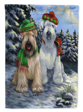 Load image into Gallery viewer, Wheaten Terrier Christmas Snowdog Garden Flag – Decorative Outdoor Yard Flag PPP3194GF