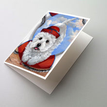 Load image into Gallery viewer, Westie Ahoy Sailor Greeting Cards -  Blank Note Cards – 8-Pack of Artist-Designed Cards with Envelopes