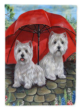 Load image into Gallery viewer, Westie April Showers Garden Flag – Decorative Outdoor Yard Flag PPP3198GF