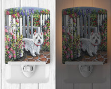 Load image into Gallery viewer, Westie At the Gate Ceramic Night Light PPP3199CNL