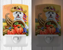 Load image into Gallery viewer, Westie Autumn Ceramic Night Light PPP3200CNL