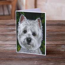 Load image into Gallery viewer, Westie Baby Face Greeting Cards -  Blank Note Cards – 8-Pack of Artist-Designed Cards with Envelopes