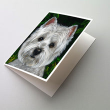 Load image into Gallery viewer, Westie Baby Face Greeting Cards -  Blank Note Cards – 8-Pack of Artist-Designed Cards with Envelopes