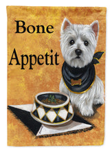 Load image into Gallery viewer, Westie Bone Appetit Flag Canvas House Size PPP3203CHF