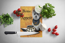 Load image into Gallery viewer, Westie Bone Appetit Glass Cutting Boards – Durable, Decorative Kitchen Art Large PPP3203LCB