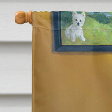 Load image into Gallery viewer, Westie Going Up Flag Canvas House Size PPP3204CHF