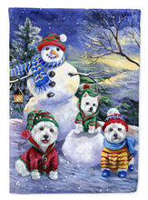 Load image into Gallery viewer, Westie Holiay Snowballs Flag Canvas House Size PPP3208CHF
