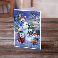Load image into Gallery viewer, Westie Holiay Snowballs Greeting Cards -  Blank Note Cards – 8-Pack of Artist-Designed Cards with Envelopes