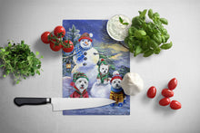 Load image into Gallery viewer, Westie Holiay Snowballs Glass Cutting Boards – Durable, Decorative Kitchen Art Large PPP3208LCB