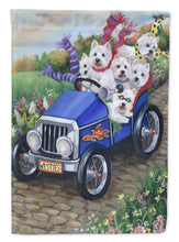 Load image into Gallery viewer, Westie Hot Rod Flag Canvas House Size PPP3209CHF