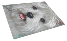 Load image into Gallery viewer, Westie Kissable Face Glass Cutting Boards – Durable, Decorative Kitchen Art Large PPP3212LCB