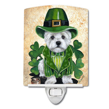 Load image into Gallery viewer, Westie St Patrick's Day Leprechaun Ceramic Night Light PPP3214CNL