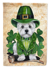 Load image into Gallery viewer, Westie St Patrick's Day Leprechaun Garden Flag – Decorative Outdoor Yard Flag PPP3214GF