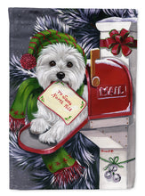 Load image into Gallery viewer, Westie Christmas Letter to Santa Flag Canvas House Size PPP3215CHF