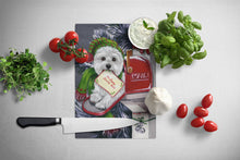 Load image into Gallery viewer, Westie Christmas Letter to Santa Glass Cutting Boards – Durable, Decorative Kitchen Art Large PPP3215LCB