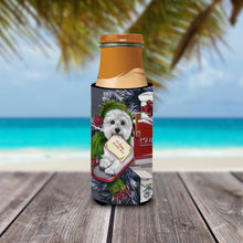 Load image into Gallery viewer, Westie Christmas Letter to Santa  Hugger for slim cans PPP3215MUK