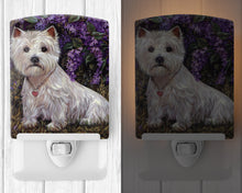 Load image into Gallery viewer, Westie Lily &amp; Lilacs Ceramic Night Light PPP3216CNL