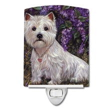 Load image into Gallery viewer, Westie Lily &amp; Lilacs Ceramic Night Light PPP3216CNL