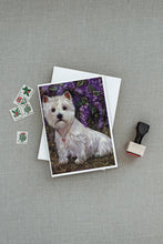 Load image into Gallery viewer, Westie Lily &amp; Lilacs Greeting Cards -  Blank Note Cards – 8-Pack of Artist-Designed Cards with Envelopes