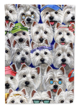 Load image into Gallery viewer, Westie Many Faces Flag Canvas House Size PPP3217CHF
