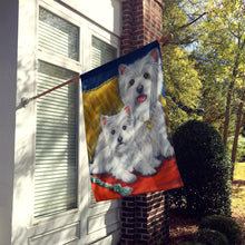 Load image into Gallery viewer, Westie Mom and Pup Flag Canvas House Size PPP3218CHF