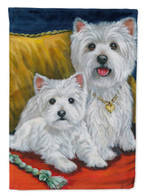 Load image into Gallery viewer, Westie Mom and Pup Flag Canvas House Size PPP3218CHF