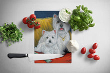 Load image into Gallery viewer, Westie Mom and Pup Glass Cutting Boards – Durable, Decorative Kitchen Art Large PPP3218LCB