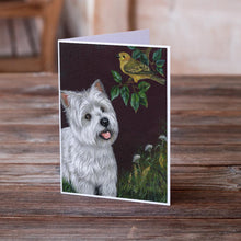 Load image into Gallery viewer, Westie Nature Greeting Cards -  Blank Note Cards – 8-Pack of Artist-Designed Cards with Envelopes