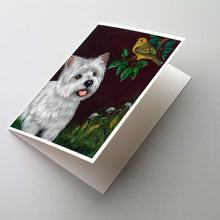 Load image into Gallery viewer, Westie Nature Greeting Cards -  Blank Note Cards – 8-Pack of Artist-Designed Cards with Envelopes