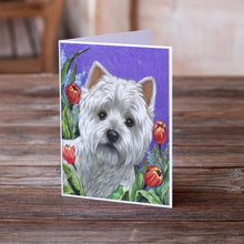 Load image into Gallery viewer, Westie Paradise Greeting Cards -  Blank Note Cards – 8-Pack of Artist-Designed Cards with Envelopes