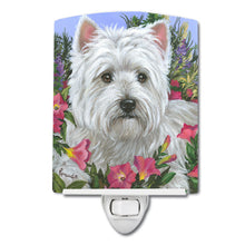 Load image into Gallery viewer, Westie Petunia Ceramic Night Light PPP3221CNL