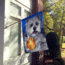 Load image into Gallery viewer, Westie Play Ball Flag Canvas House Size PPP3223CHF