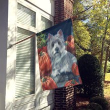 Load image into Gallery viewer, Westie Pumpkins Flag Canvas House Size PPP3224CHF