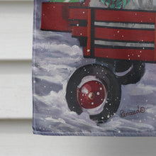 Load image into Gallery viewer, Westie Christmas Red Wagon Flag Canvas House Size PPP3227CHF