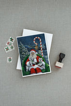 Load image into Gallery viewer, Westie Christmas Santa's Village Greeting Cards -  Blank Note Cards – 8-Pack of Artist-Designed Cards with Envelopes