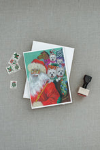 Load image into Gallery viewer, Westie Christmas Santa's Westies Greeting Cards -  Blank Note Cards – 8-Pack of Artist-Designed Cards with Envelopes