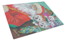 Load image into Gallery viewer, Westie Christmas Santa's Westies Glass Cutting Boards – Durable, Decorative Kitchen Art Large PPP3229LCB
