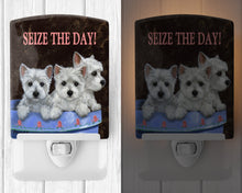 Load image into Gallery viewer, Westie Seize the Day Ceramic Night Light PPP3232CNL