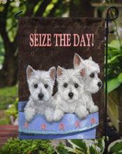 Load image into Gallery viewer, Westie Seize the Day Garden Flag – Decorative Outdoor Yard Flag PPP3232GF