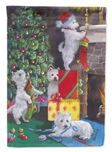 Load image into Gallery viewer, Westie Christmas Decorating Flag Canvas House Size PPP3233CHF