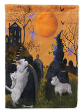 Load image into Gallery viewer, Westie Wicked Witch Flag Canvas House Size PPP3234CHF